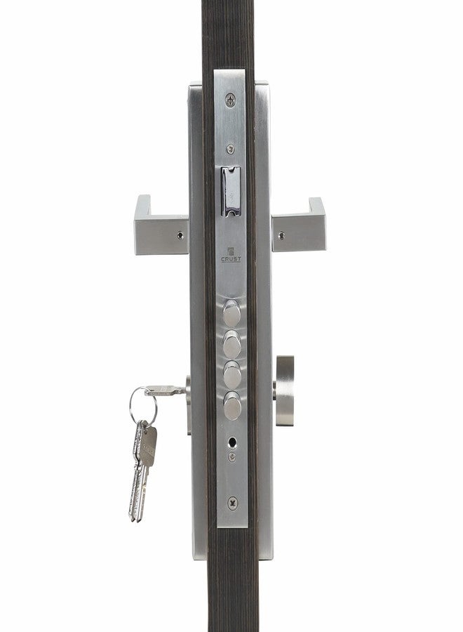 Crust SS304 Mortise Lever Door Handle Lockset with One Side Knob and One Side Key Cylinder and Lock Body - Image 4
